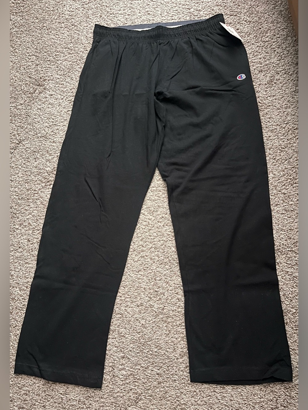 Men’s Champion Open Bottom Jersey Pants -black
size XLarge.  NWT